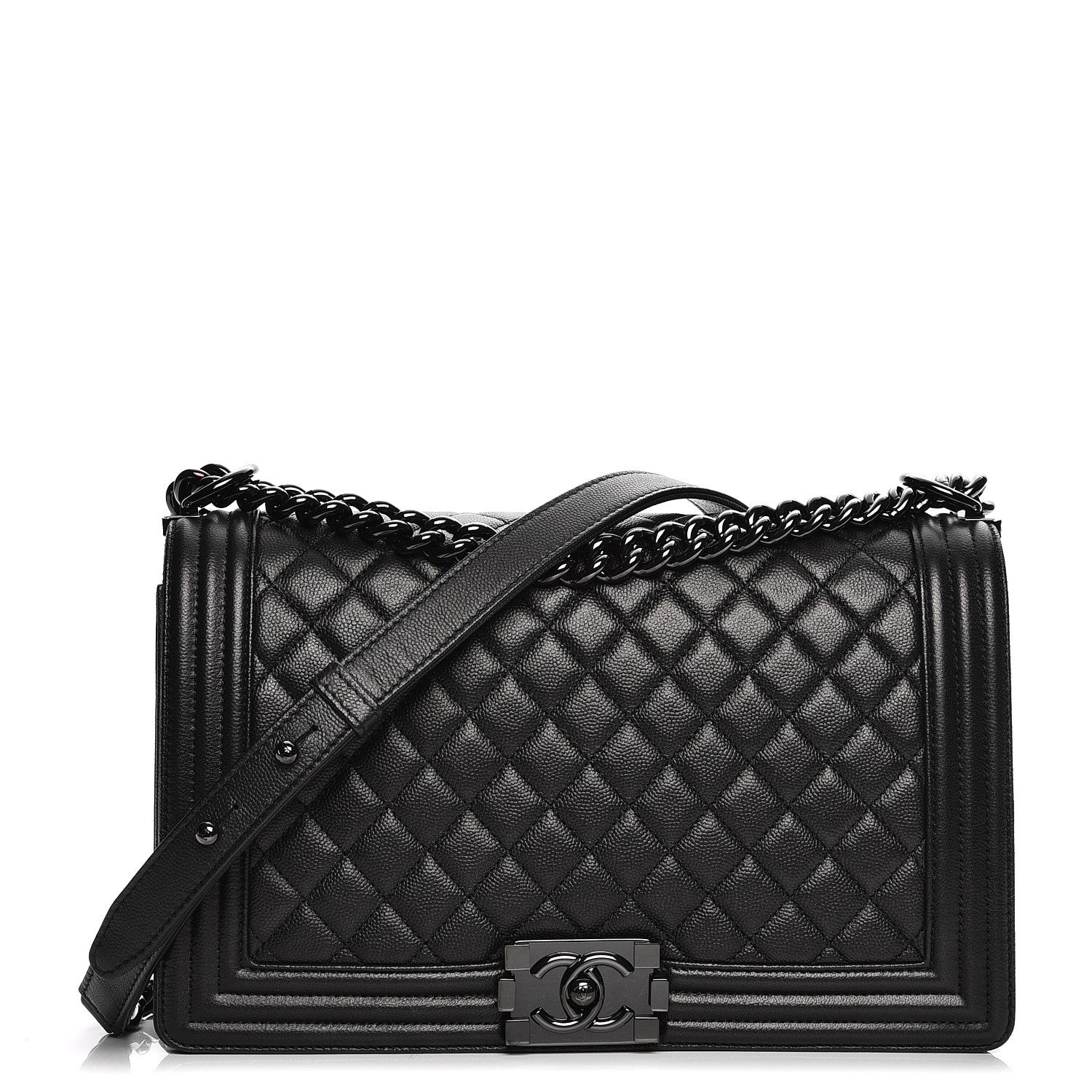 Chanel Caviar Quilted New Medium Boy Flap So Black 1 of 8