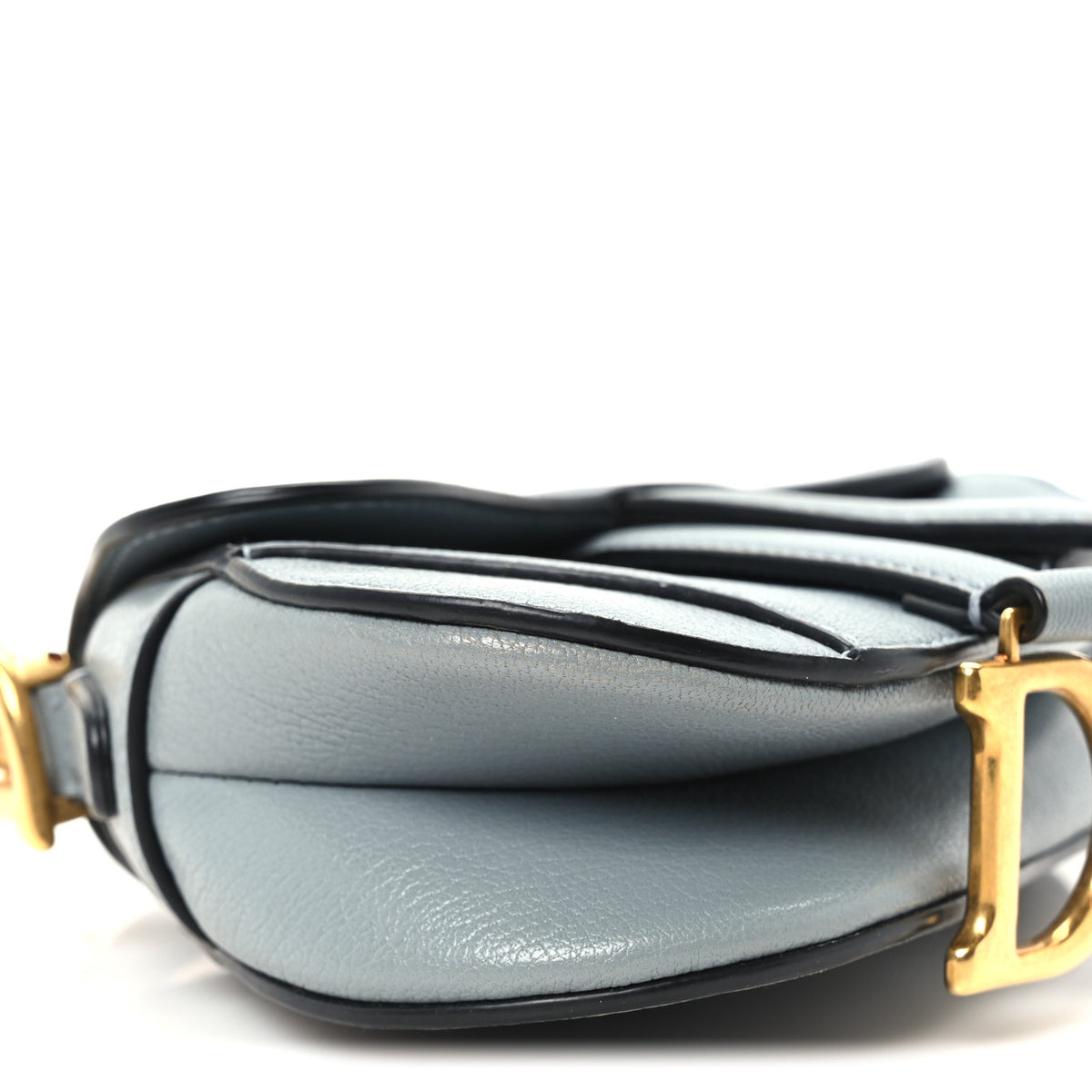 Christian Dior Goatskin Micro Saddle Bag Cloud Blue 8 of 9
