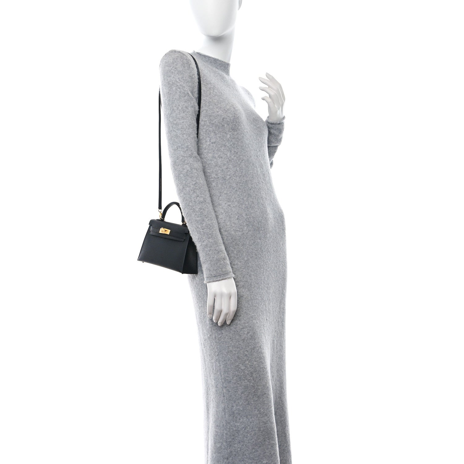 Hermes Epsom Mini Kelly Sellier 20 Black 2 of 10