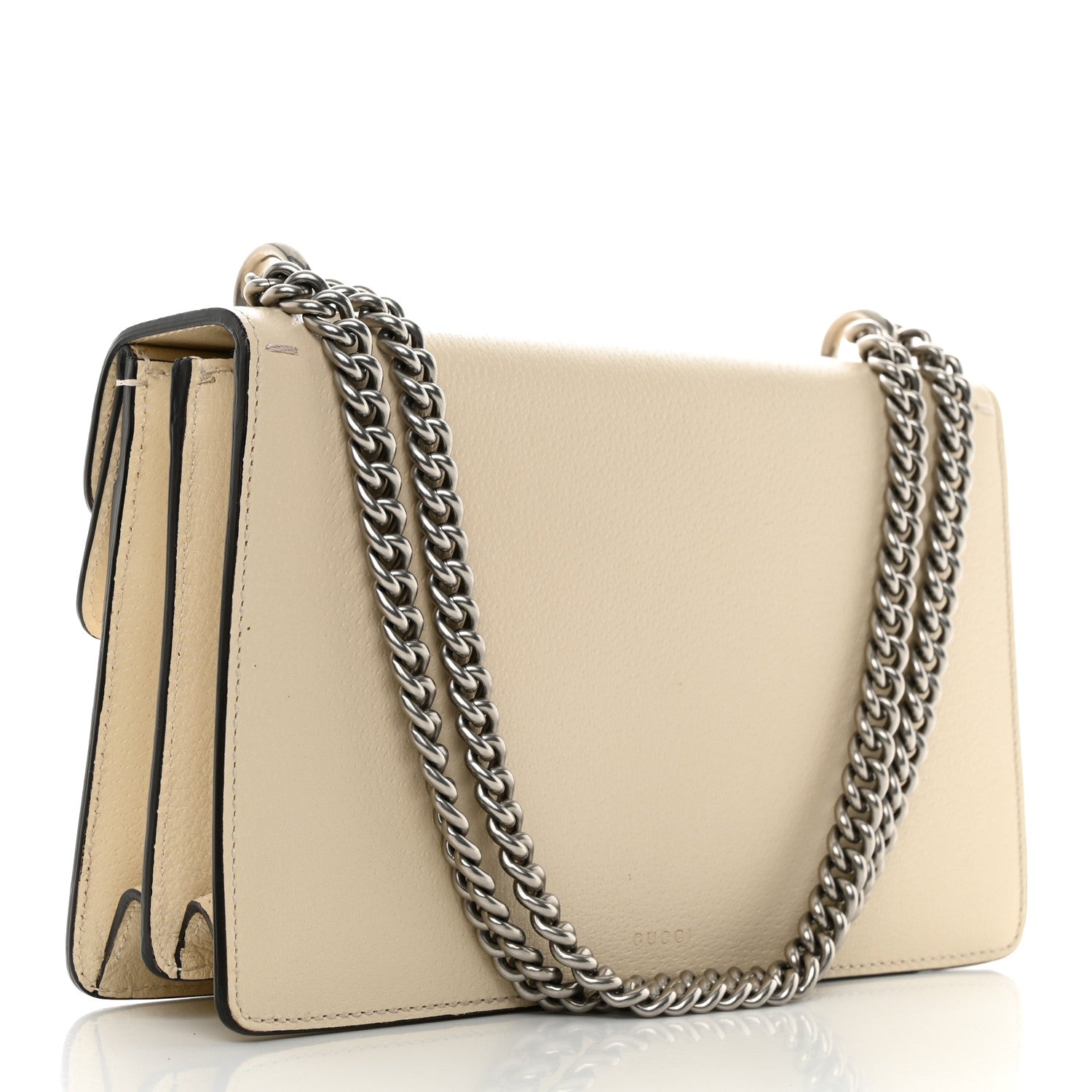 Gucci Textured Calfskin Crystal Small Dionysus Shoulder Bag Mystic White 2 of 11