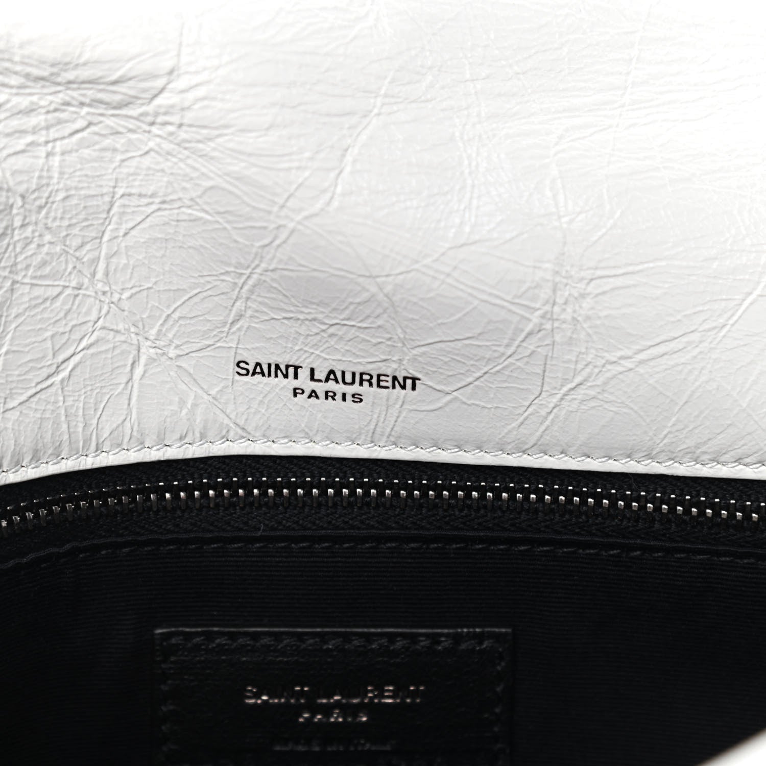 Saint Laurent Crinkled Calfskin Matelasse Monogram Medium Niki Chain Satchel Pearl White 7 of 10