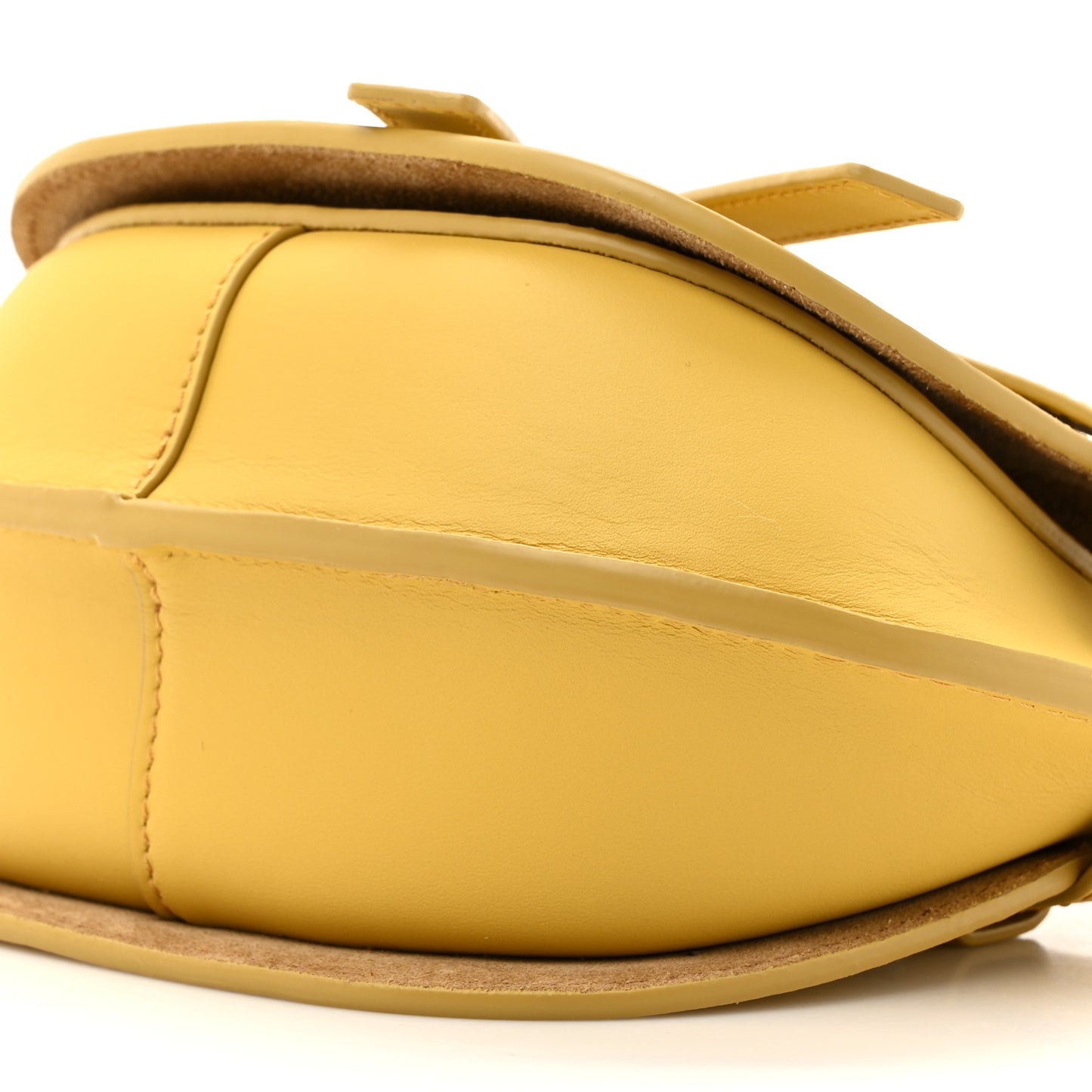 Calfskin Jacquard Mini Gate Dual Bag Dark Yellow