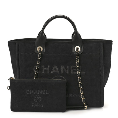 Chanel Mixed Fibers Small Deauville Tote Black 1 of 10