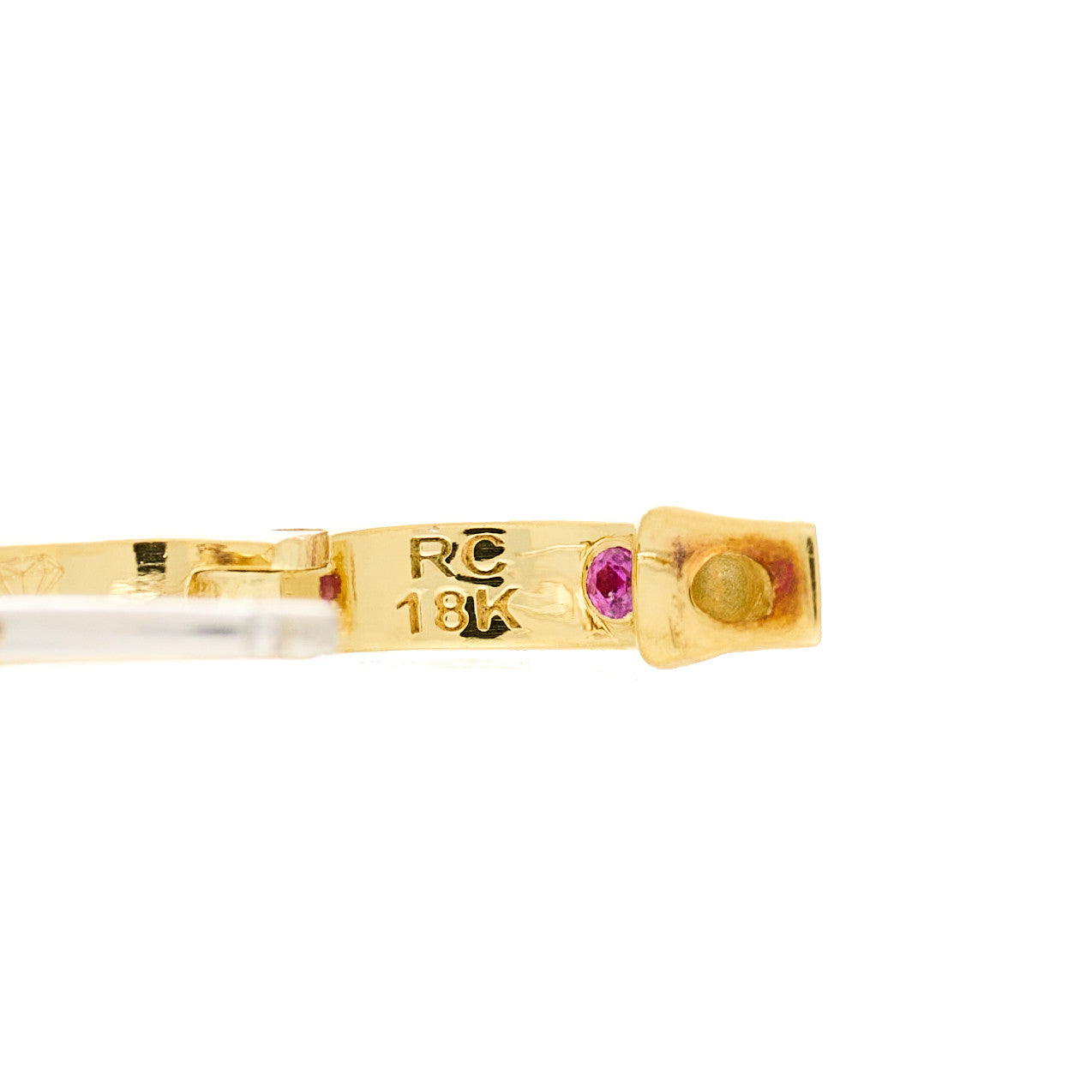 18K Yellow Gold Diamond XX Small Classic Hoop Earrings