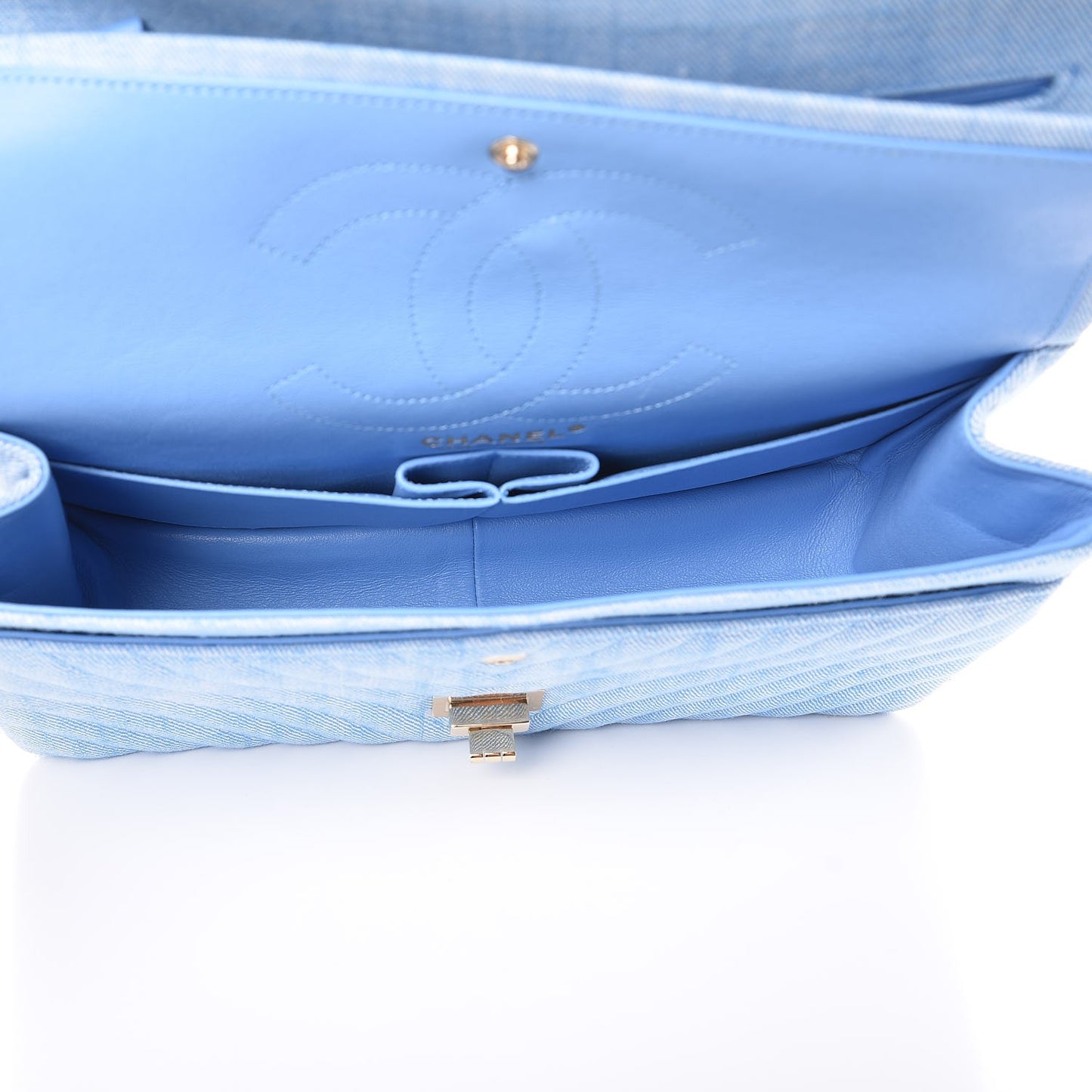 Denim Chevron Quilted 2.55 Reissue 226 Flap Light Blue