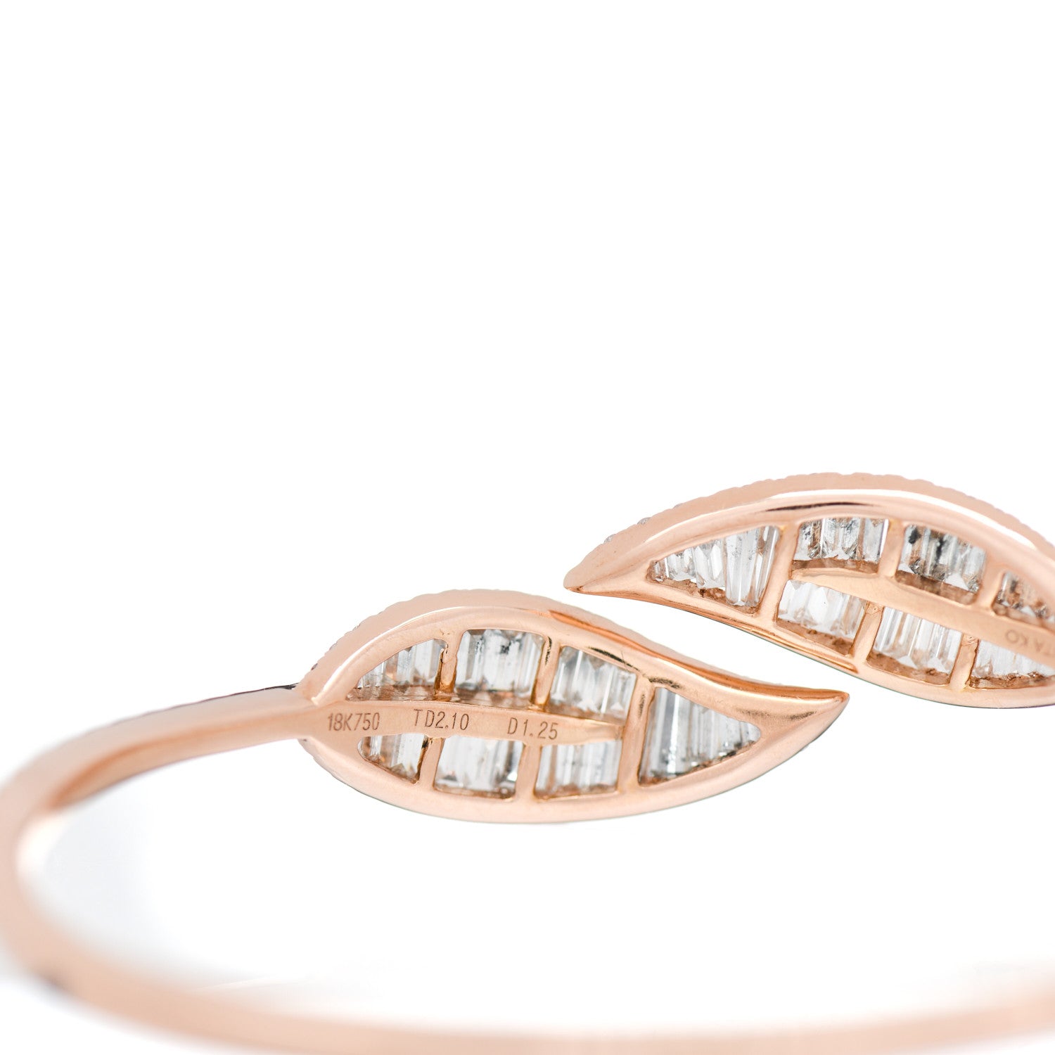 Anita Ko 18K Rose Gold Diamond Classic Leaf Bracelet 4 of 4