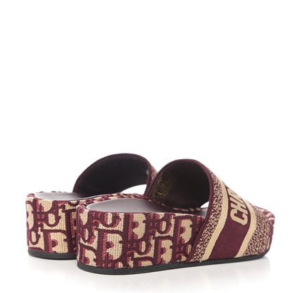 Christian Dior Oblique D-Way Platform Sandal 35 Deep Amaranth 5 of 9