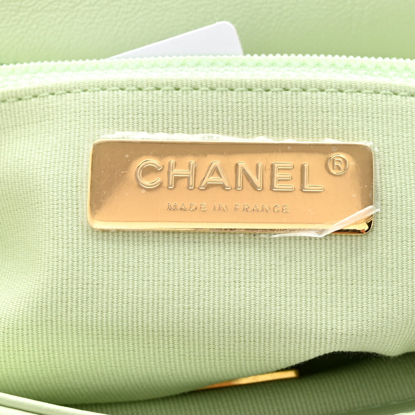 Lambskin Quilted Medium Chanel 19 Flap Light Green