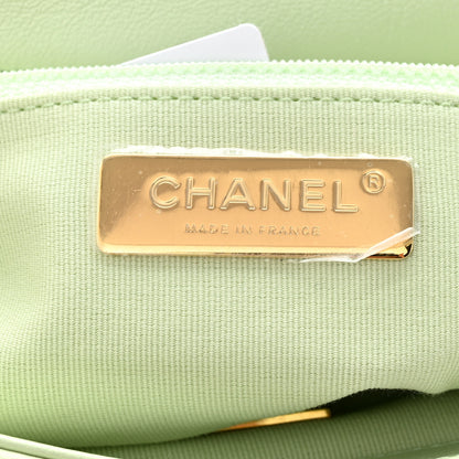 Chanel Lambskin Quilted Medium Chanel 19 Flap Light Green 6 of 10