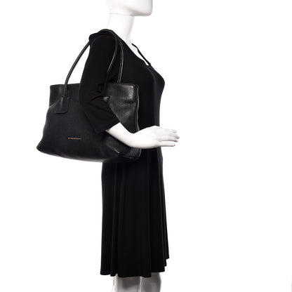 Burberry London Grainy Calfskin Medium Baynard Tote Black 2 of 11