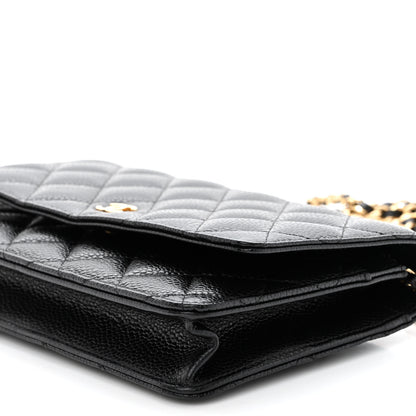Chanel Caviar Quilted Wallet on Chain WOC Black 11 of 12