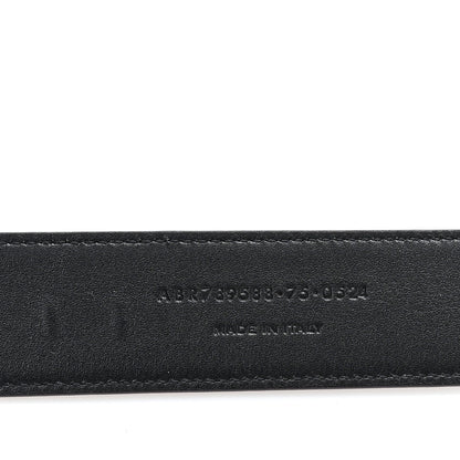 Saint Laurent Smooth Calfskin Monogram Narrow Square Buckle Belt 75 30 Burgundy 5 of 5
