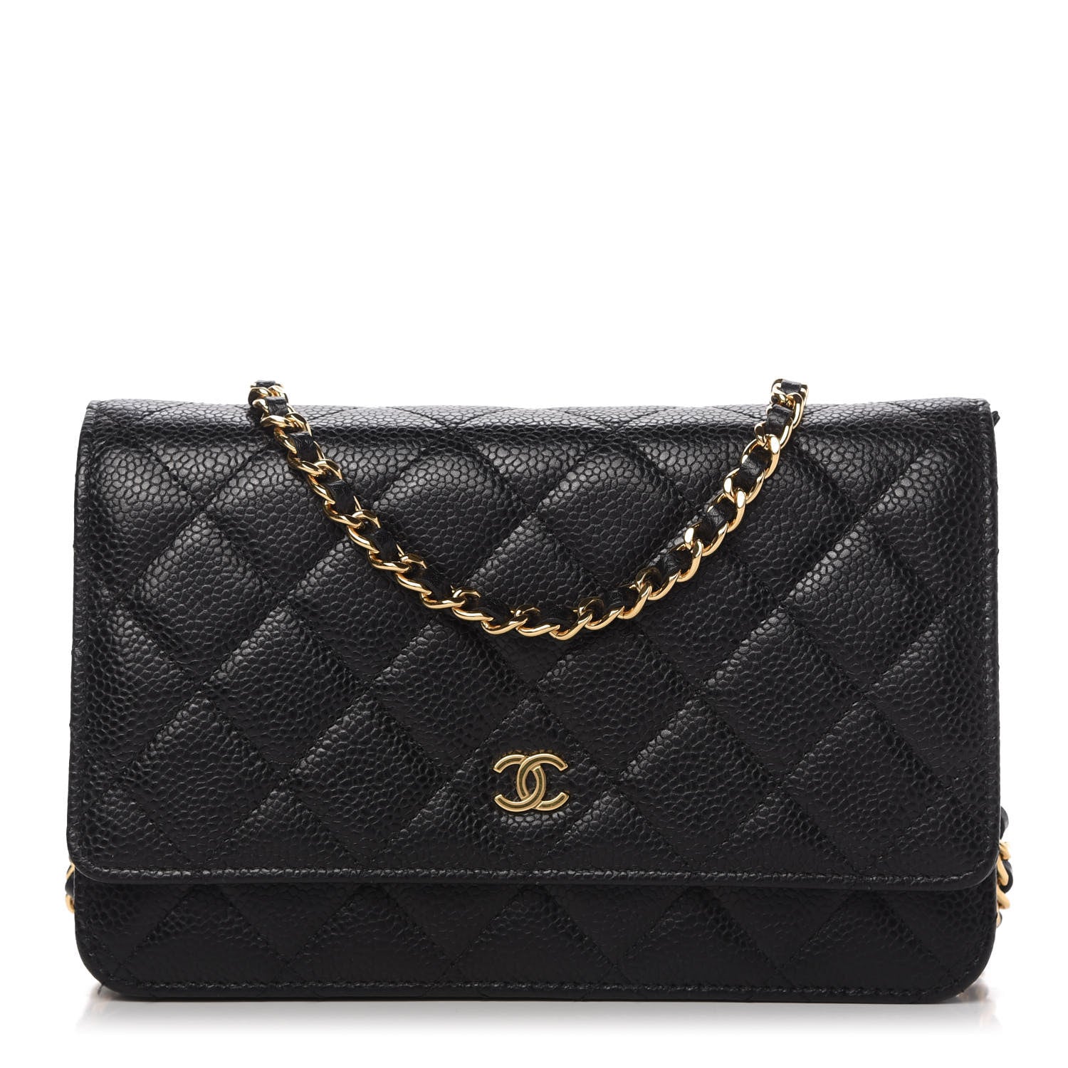 Chanel Caviar Quilted Wallet On Chain WOC Black 1 of 12