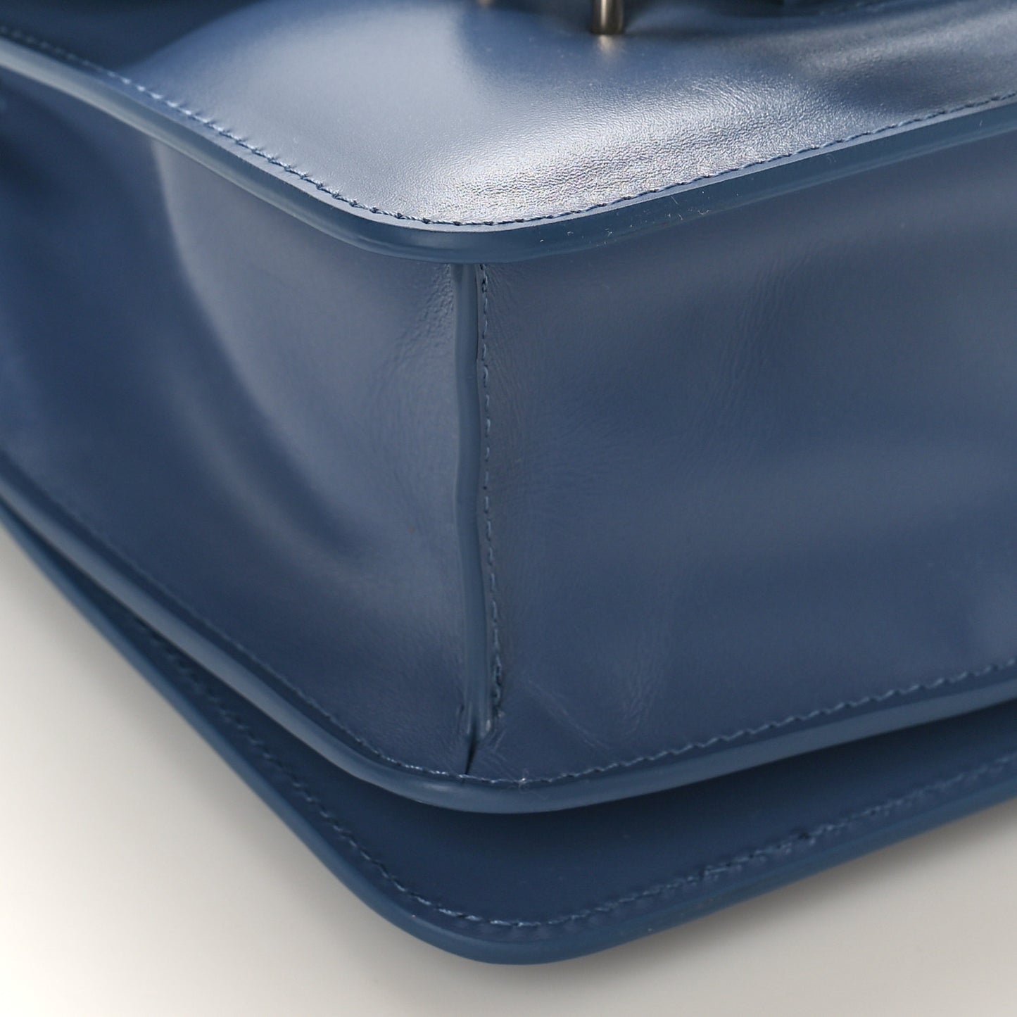 Calfskin Kattie Shoulder Bag Blue