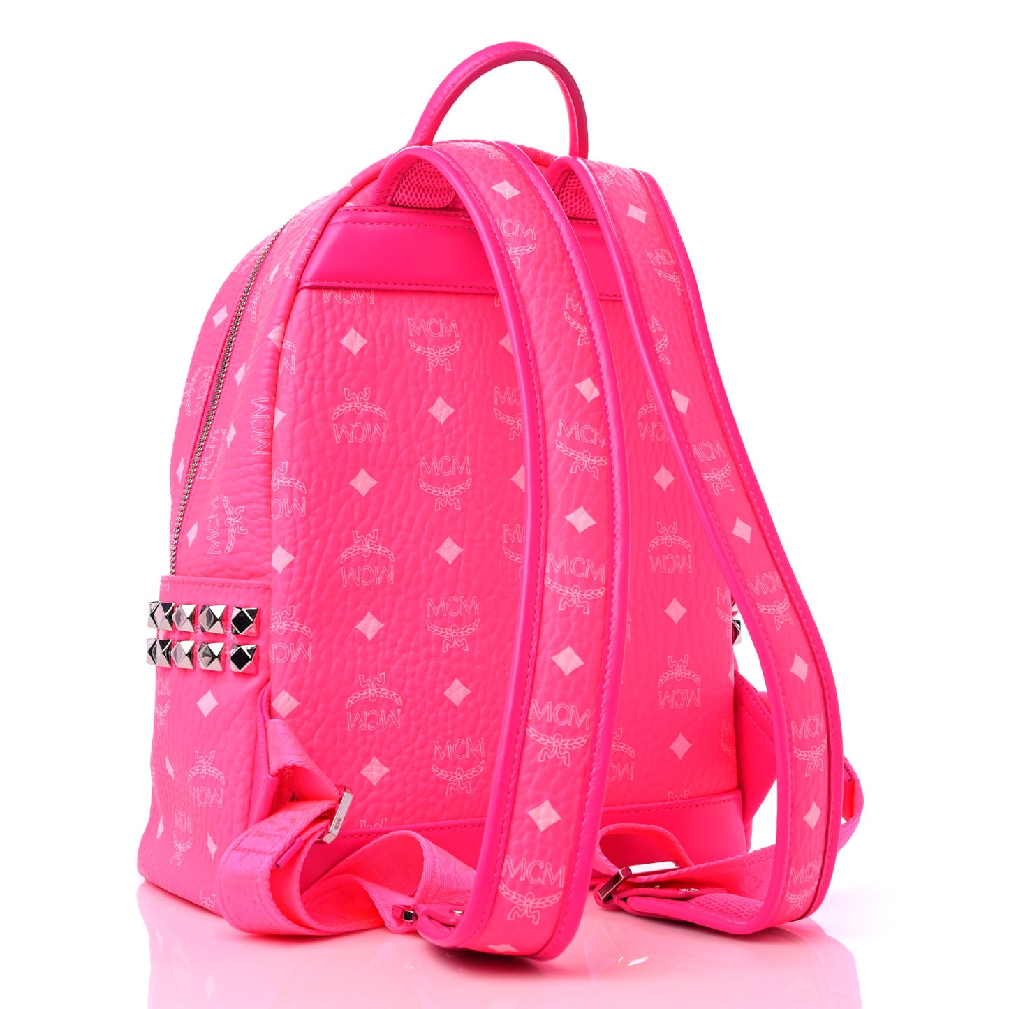 Visetos Small Side Stud Stark Backpack Neon Pink