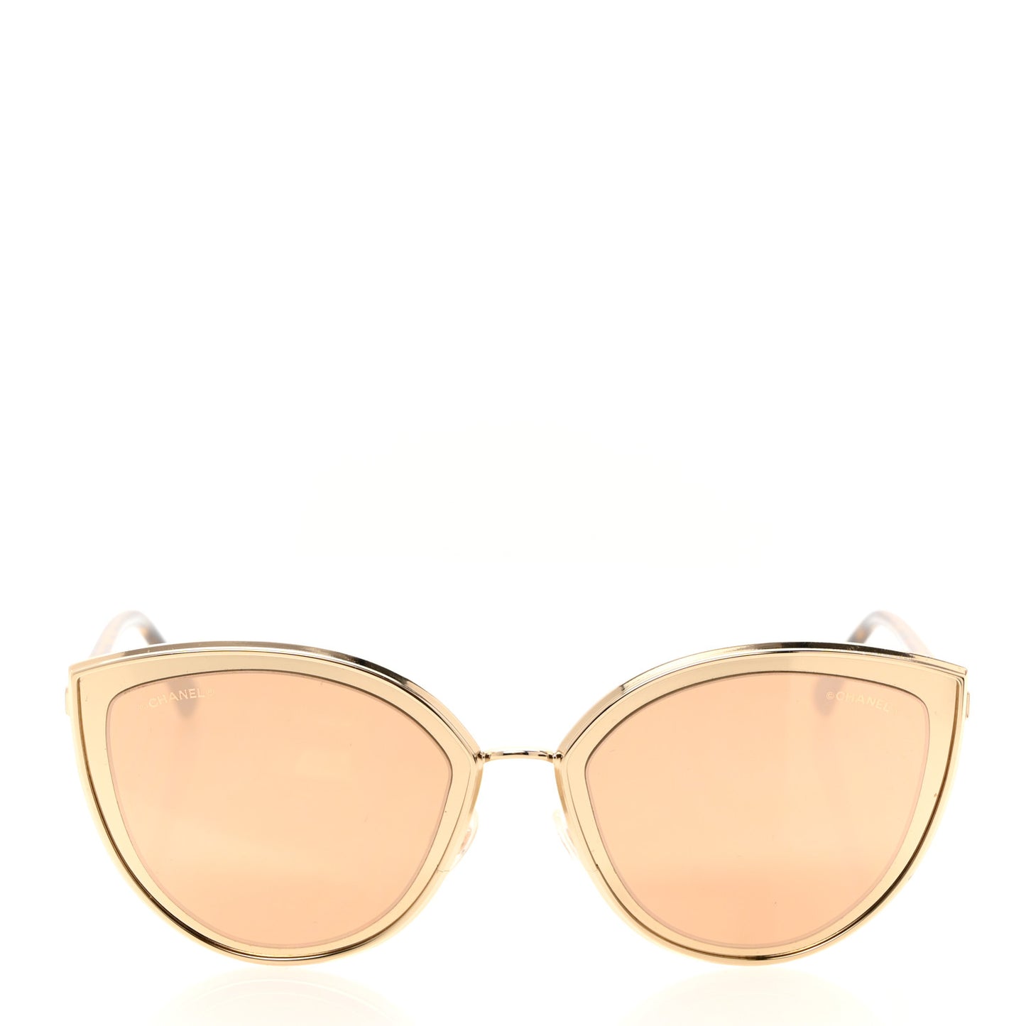 Metal Cat Eye Sunglasses 4222 Gold