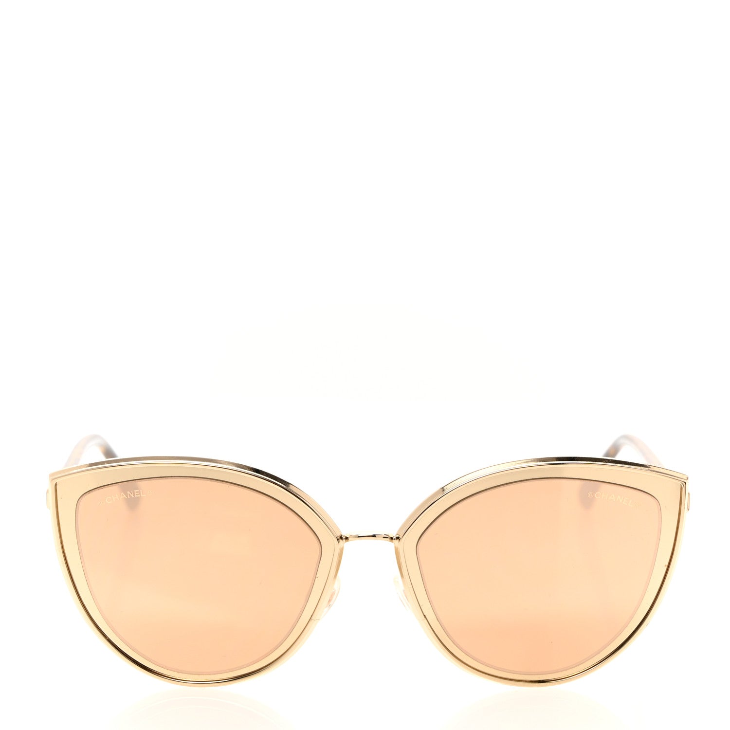 Chanel Metal Cat Eye Sunglasses 4222 Gold 2 of 8