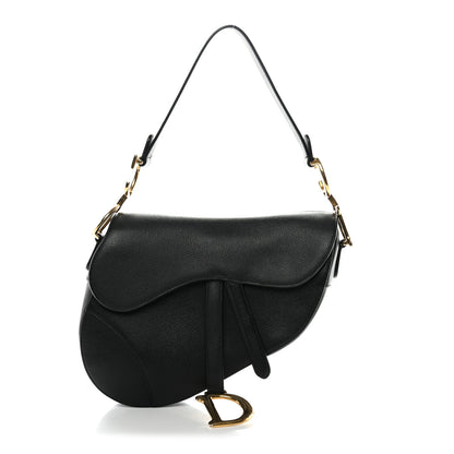 Christian Dior Grained Calfskin Saddle Bag Black 1 of 11