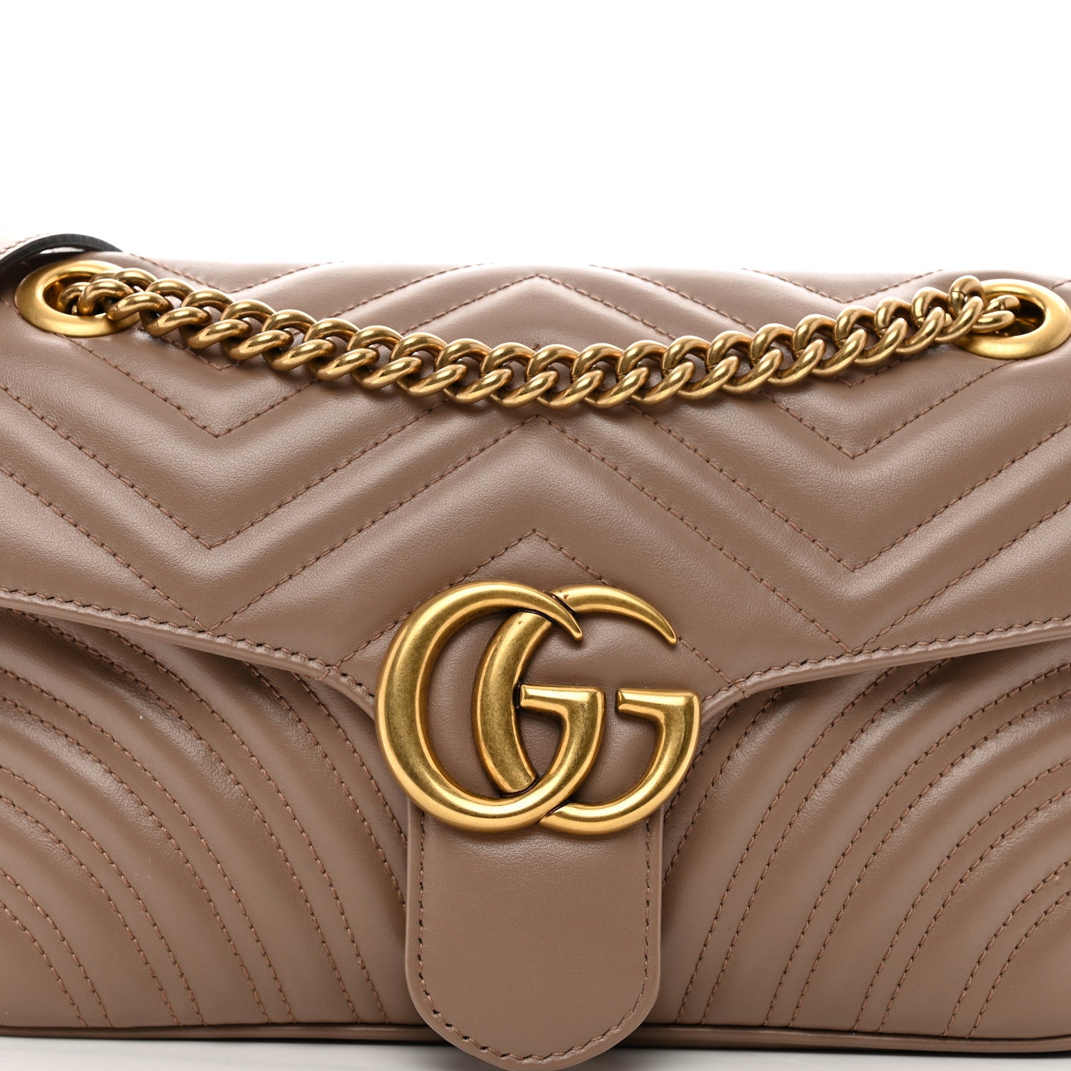 Gucci Calfskin Matelasse Small GG Marmont Shoulder Bag Porcelain Rose 5 of 10