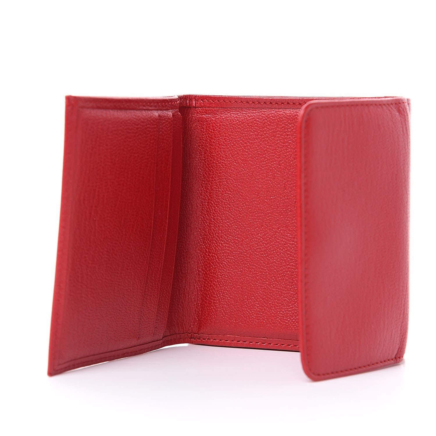 Chanel Goatskin Compact Double Sided Wallet Red 5 of 9