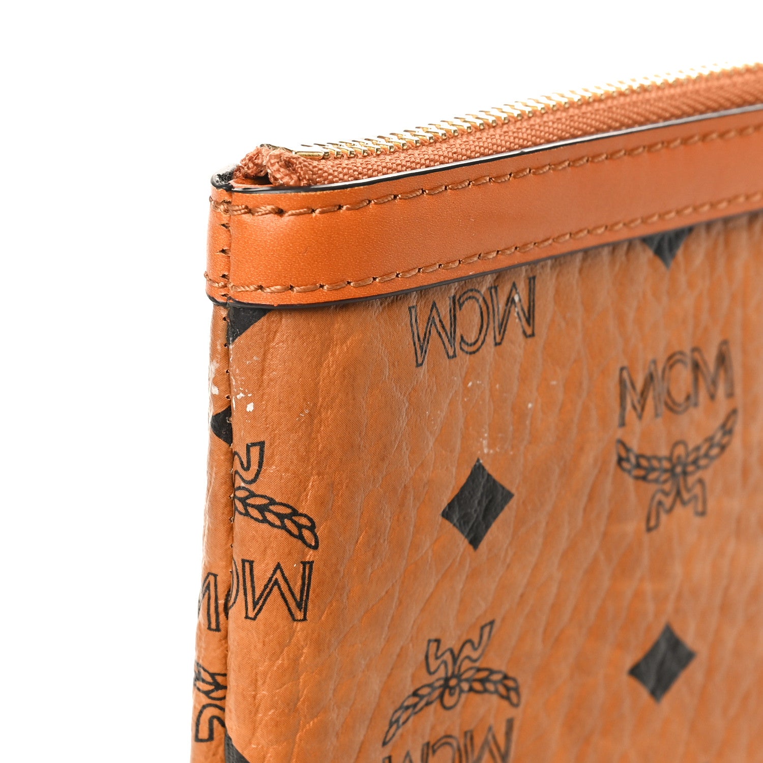 MCM Visetos Mini Pouch Cognac 9 of 9