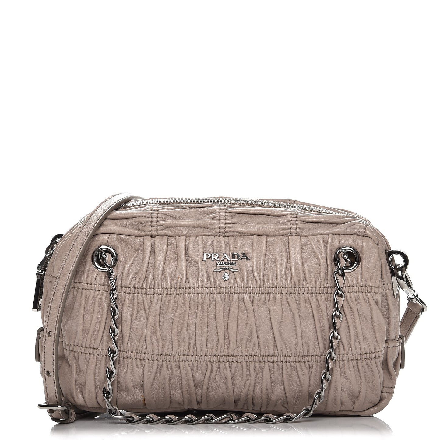 Nappa Gaufre Crossbody Pomice