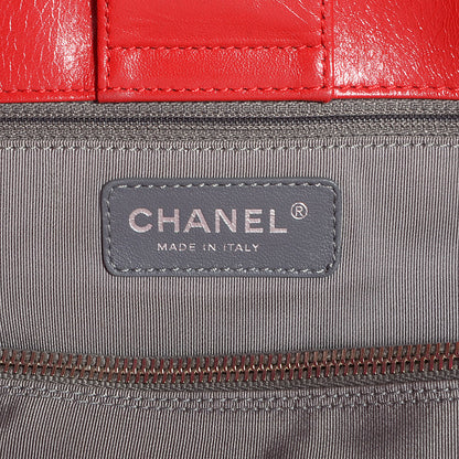 Chanel Lambskin Executive Cerf Shopper Tote Red 6 of 7