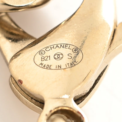 Chanel Lambskin Chain CC Flap Bag Belt 90 Black Gold 4 of 4