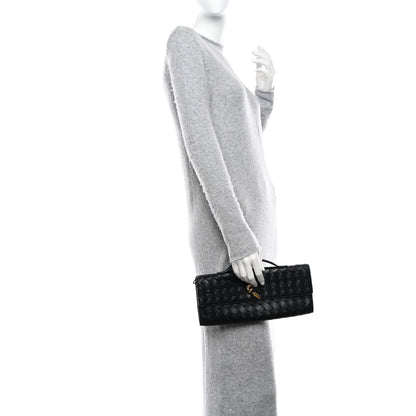 Bottega Veneta Nappa Intrecciato Long Andiamo Top Handle Clutch Black 2 of 10