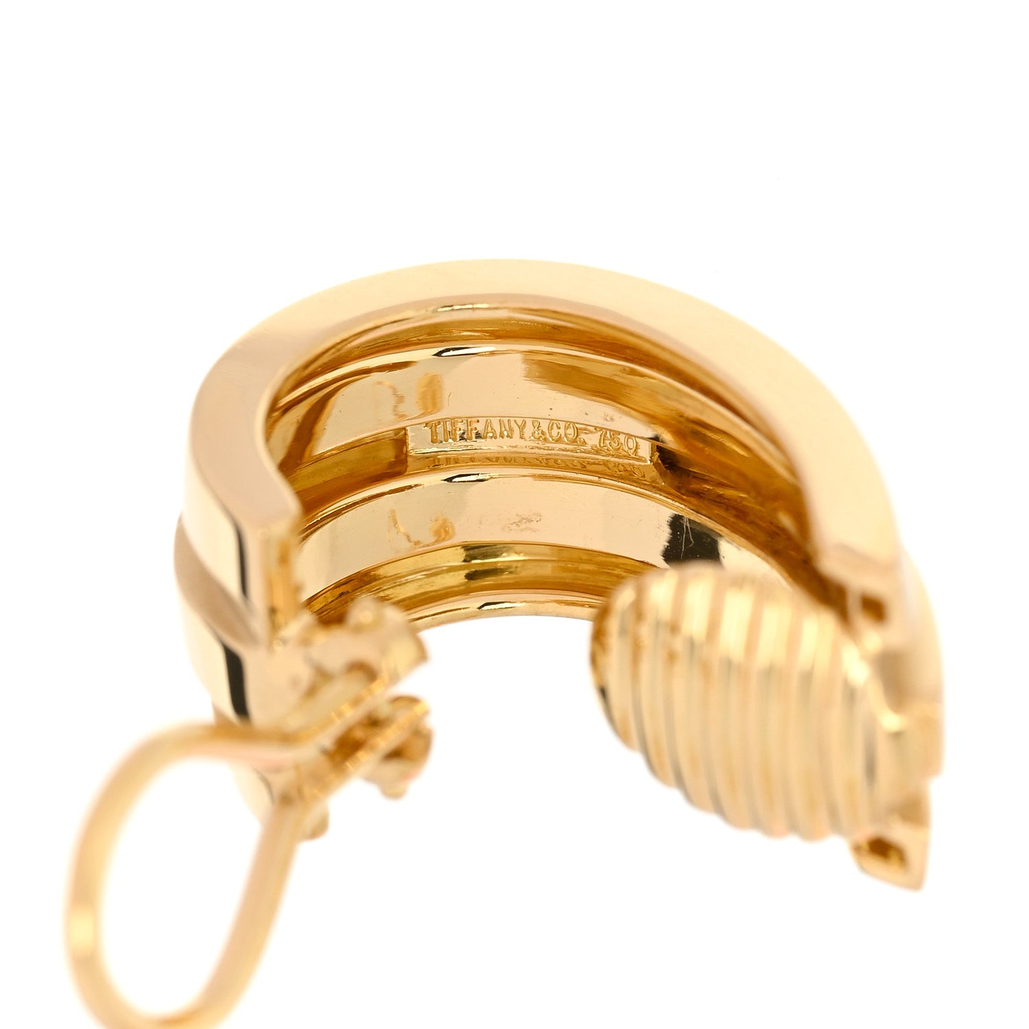 Tiffany 18K Yellow Gold Atlas Hoop Earrings 1852497 – FASHIONPHILE