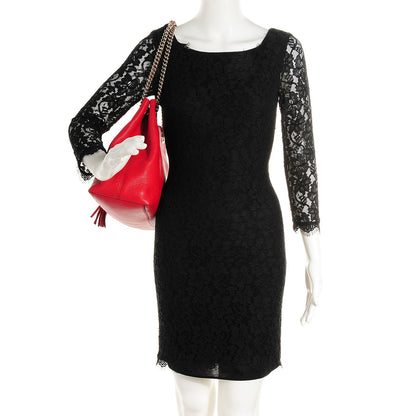 Gucci Pebbled Calfskin Medium Soho Chain Shoulder Bag Red 2 of 9