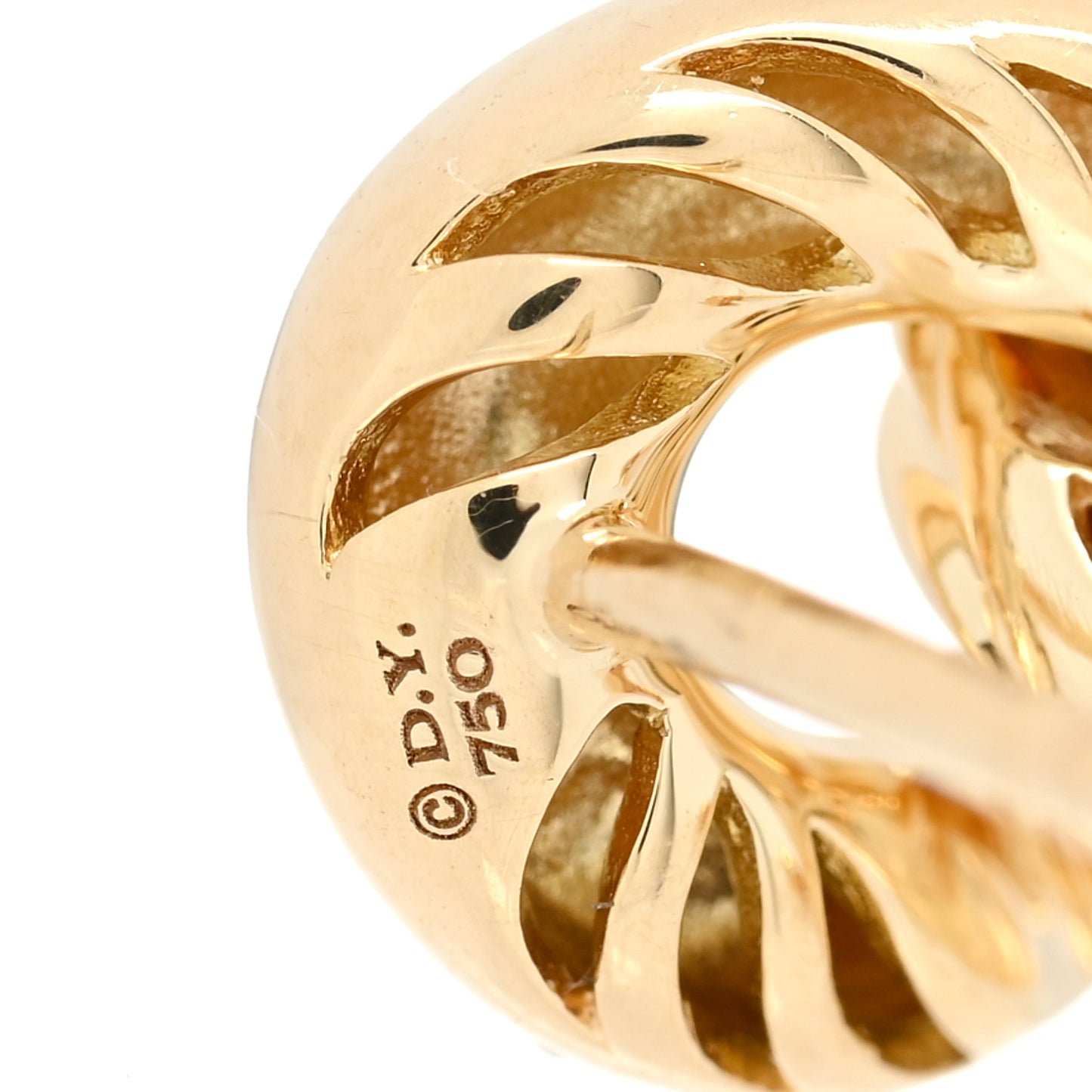 18K Yellow Gold Diamond Extra Small Belmont Curb Link Drop Earrings
