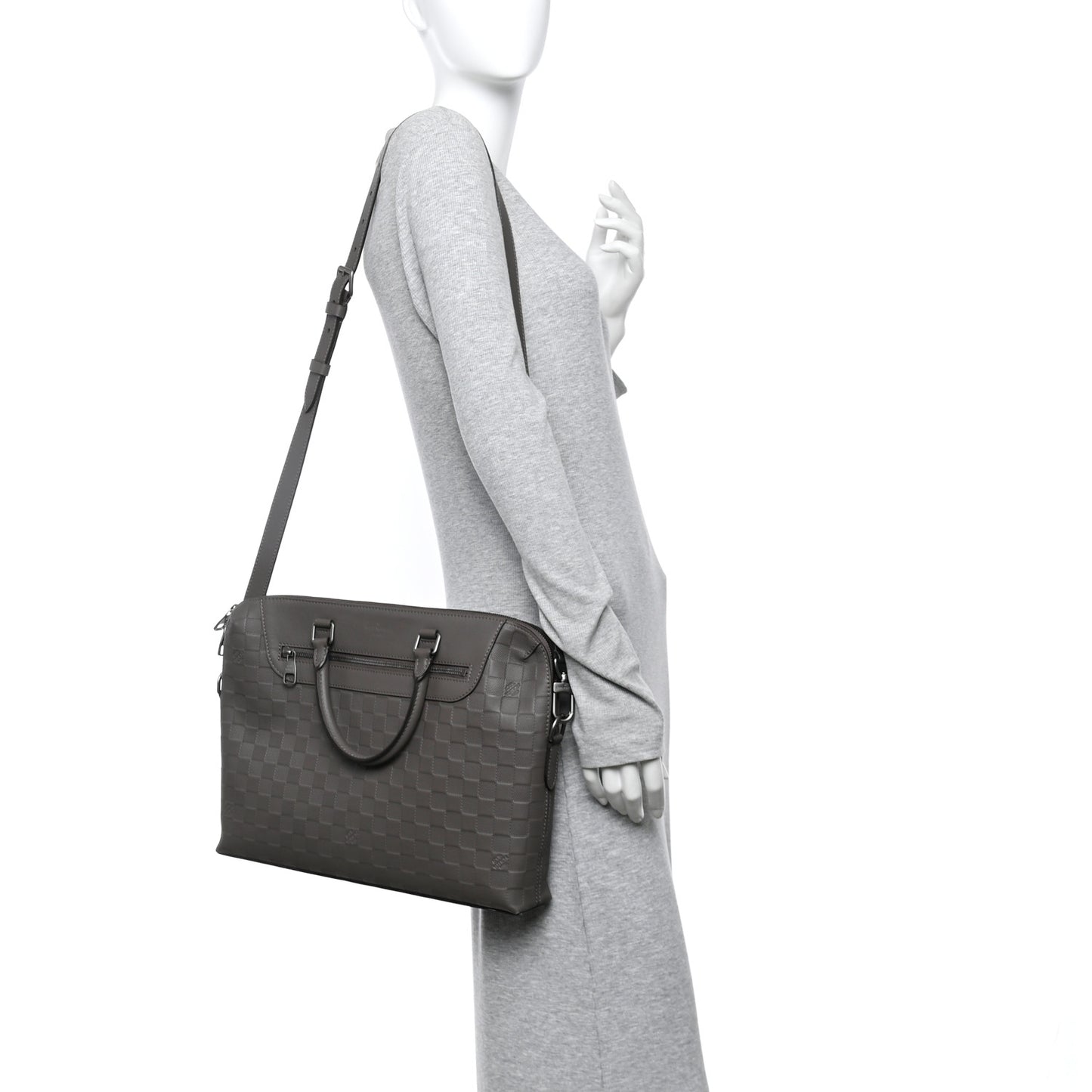 Damier Infini Porte-Documents Jour NM Granit