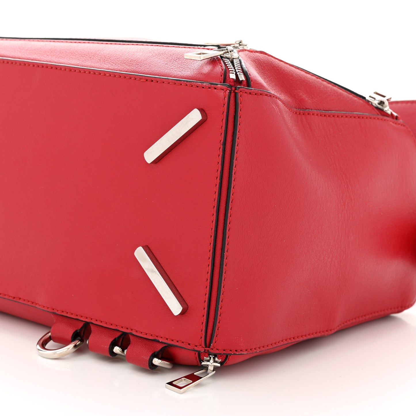 Calfskin Zipper Puzzle Bag Red
