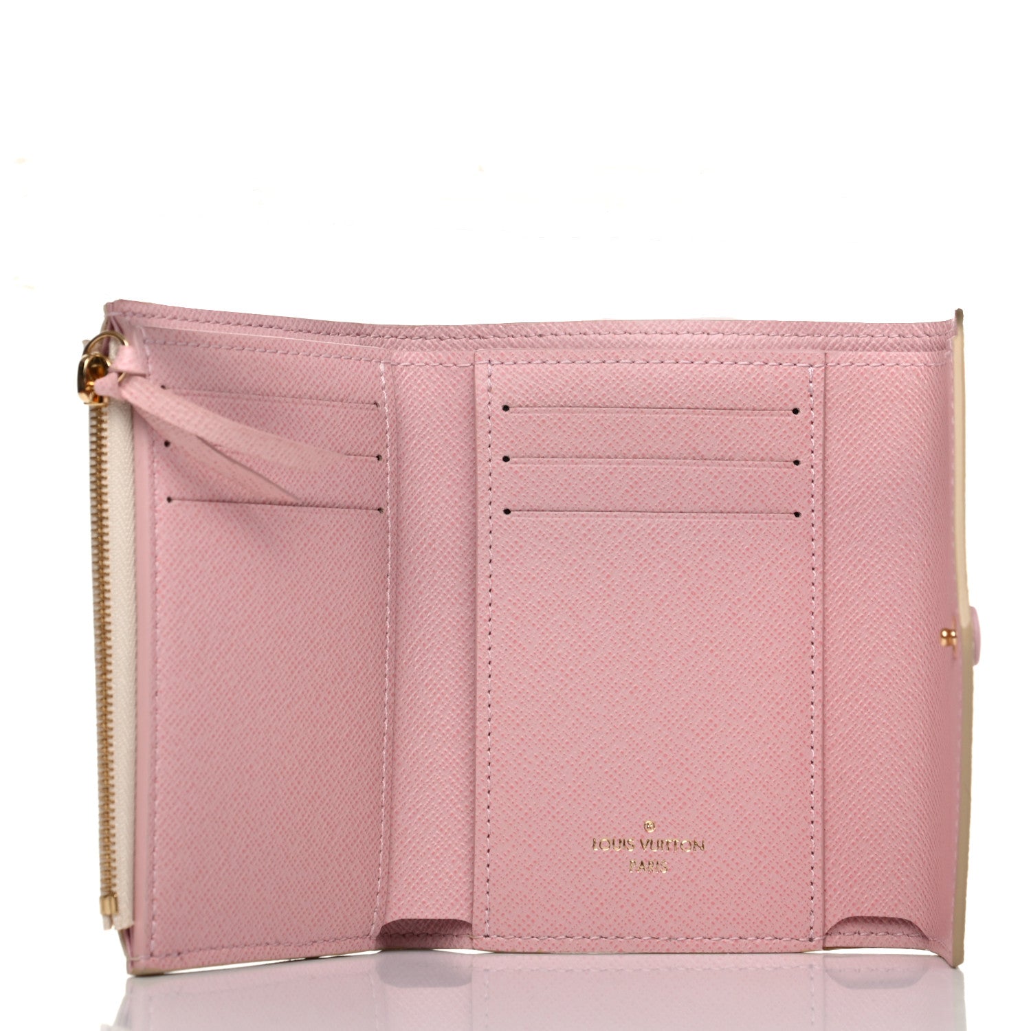 Louis Vuitton Damier Azur Victorine Wallet Rose Ballerine 5 of 8