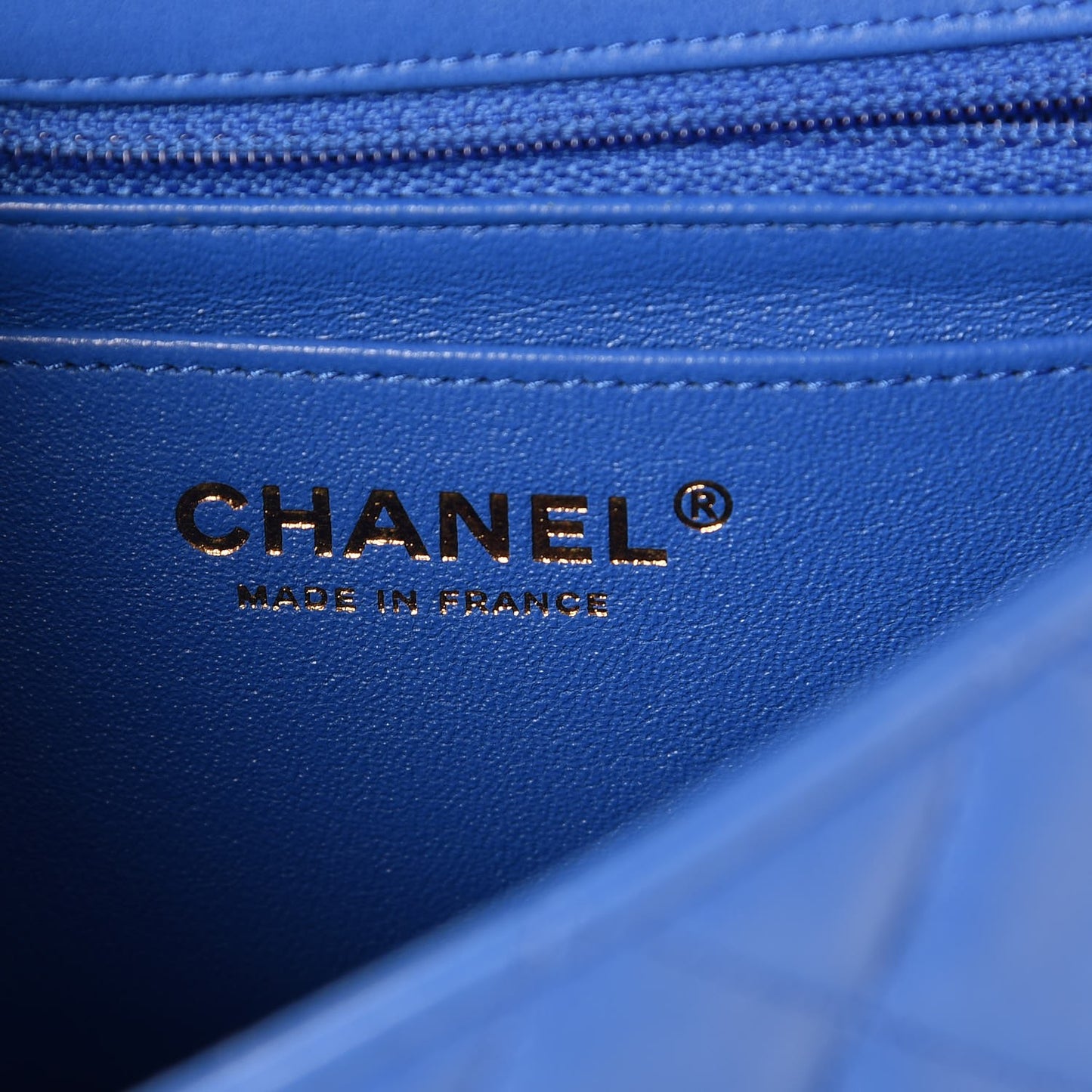 Lambskin Quilted Mini Rectangular Flap Royal Blue