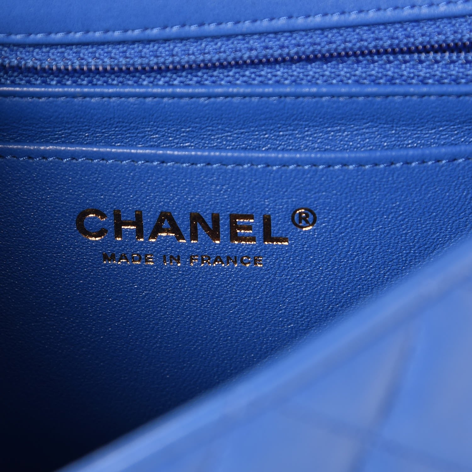 Chanel Lambskin Quilted Mini Rectangular Flap Royal Blue 6 of 11
