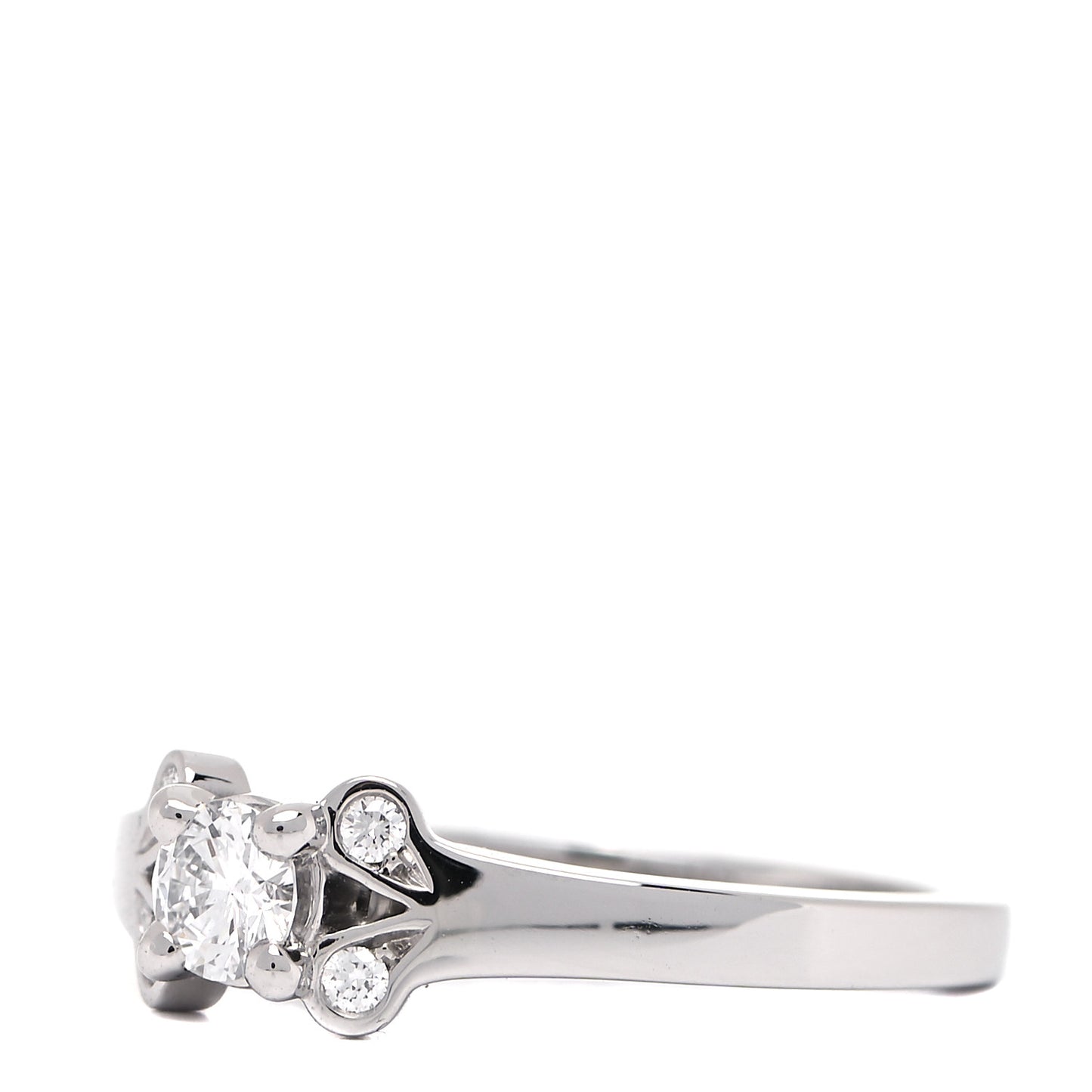 Platinum Diamond .18ct Ballerine Solitaire Engagement Ring 47 4