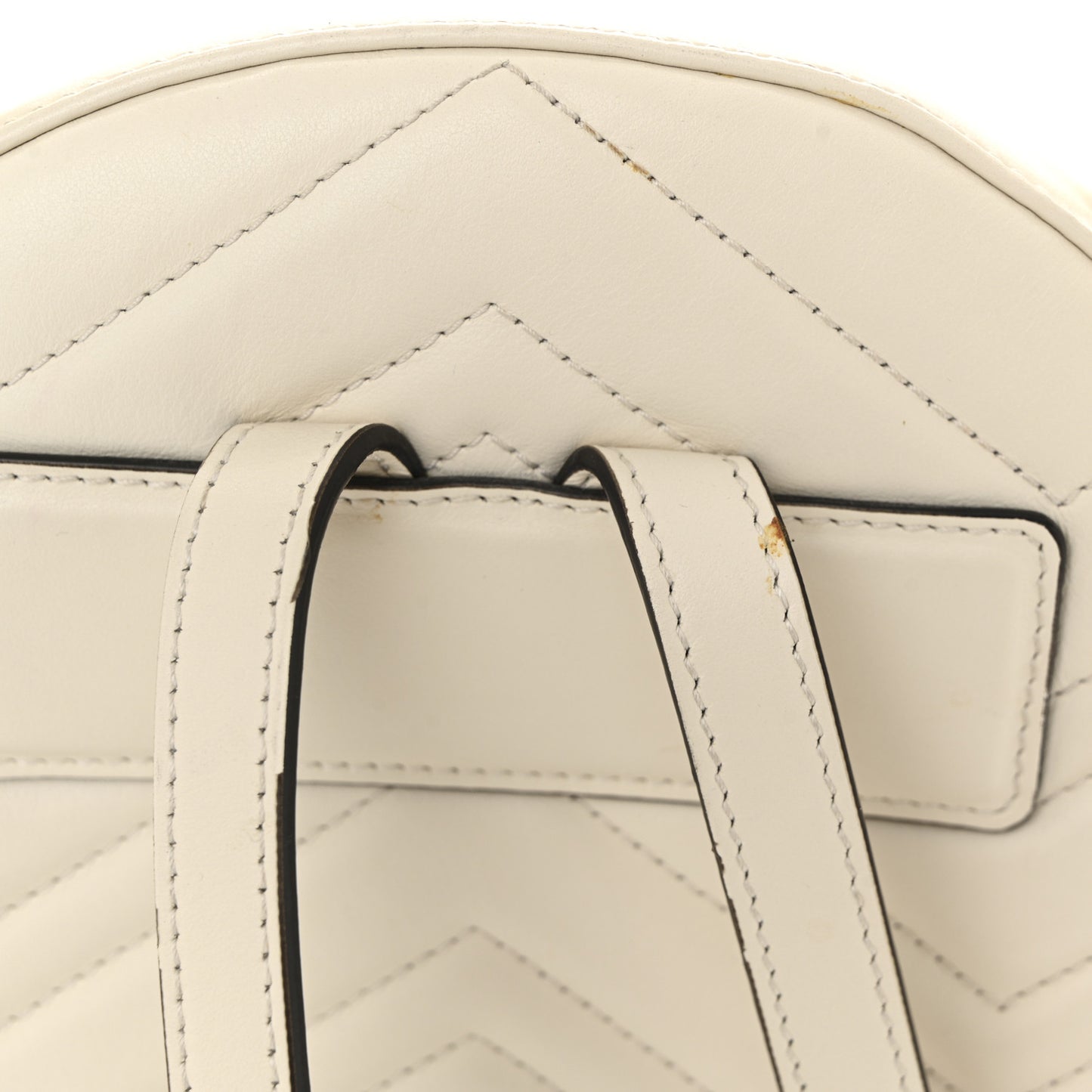 Calfskin Matelasse GG Marmont Dome Backpack White