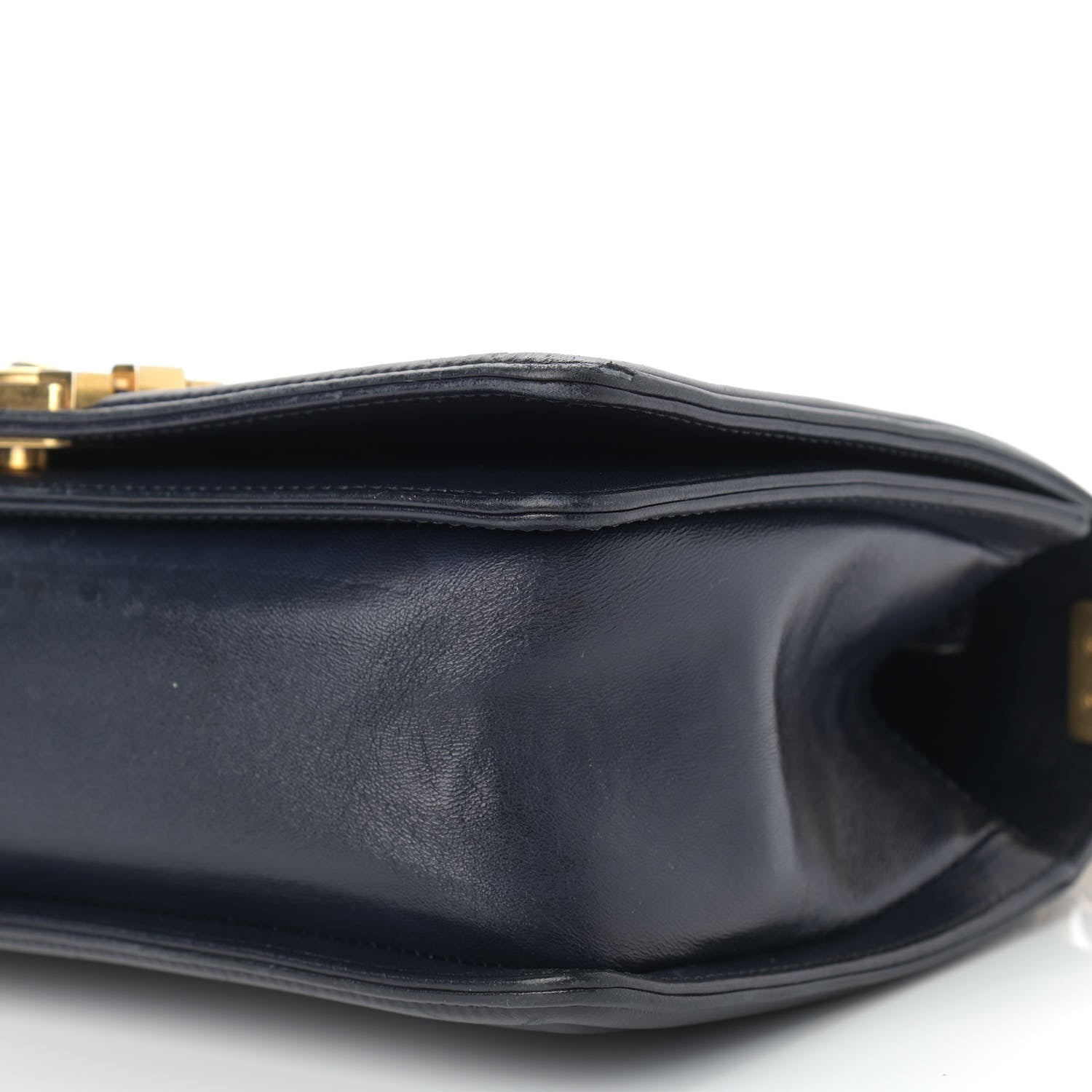 Chanel Lambskin Quilted Medium Boy Flap Dark Navy 14 of 14