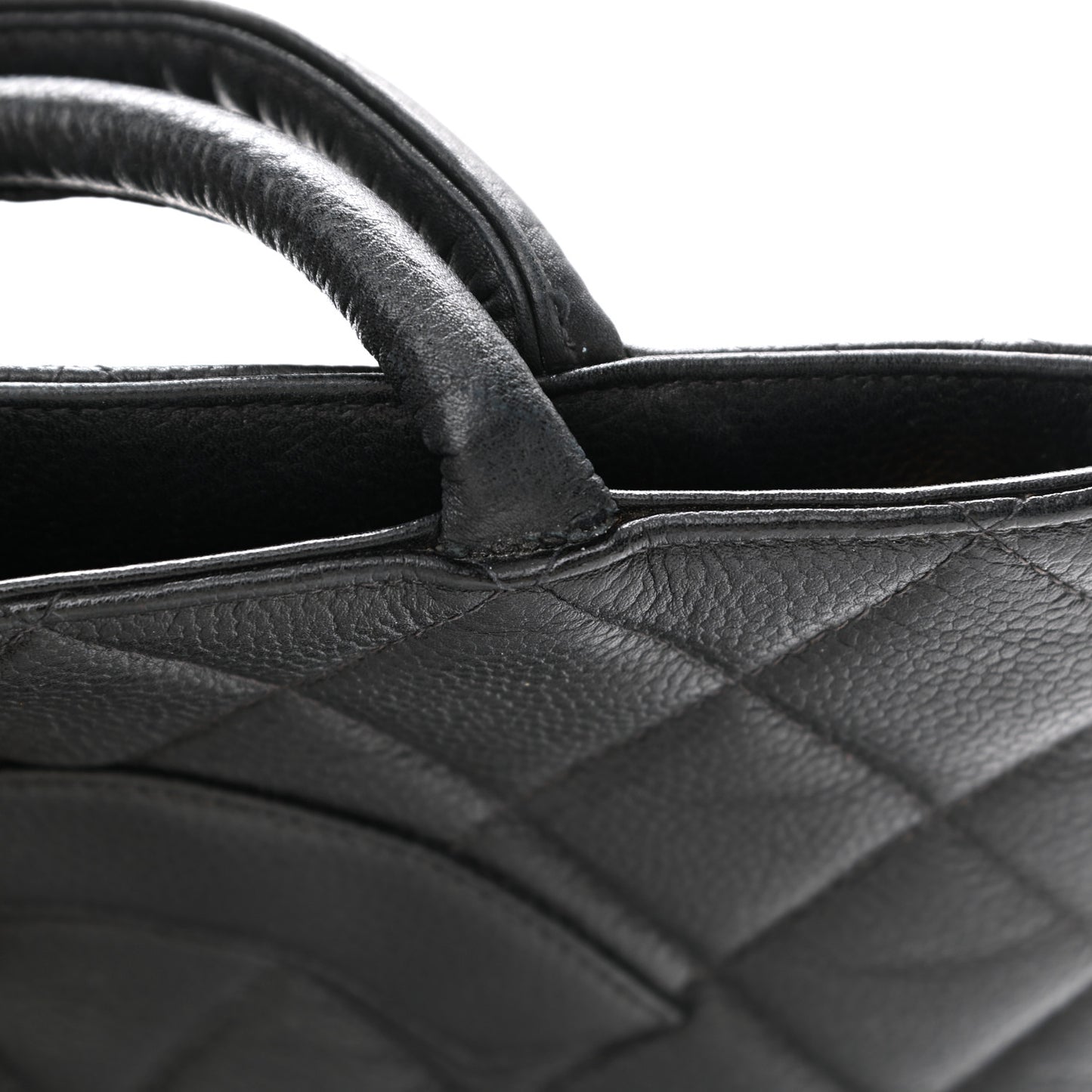 Caviar Quilted Medallion Tote Black
