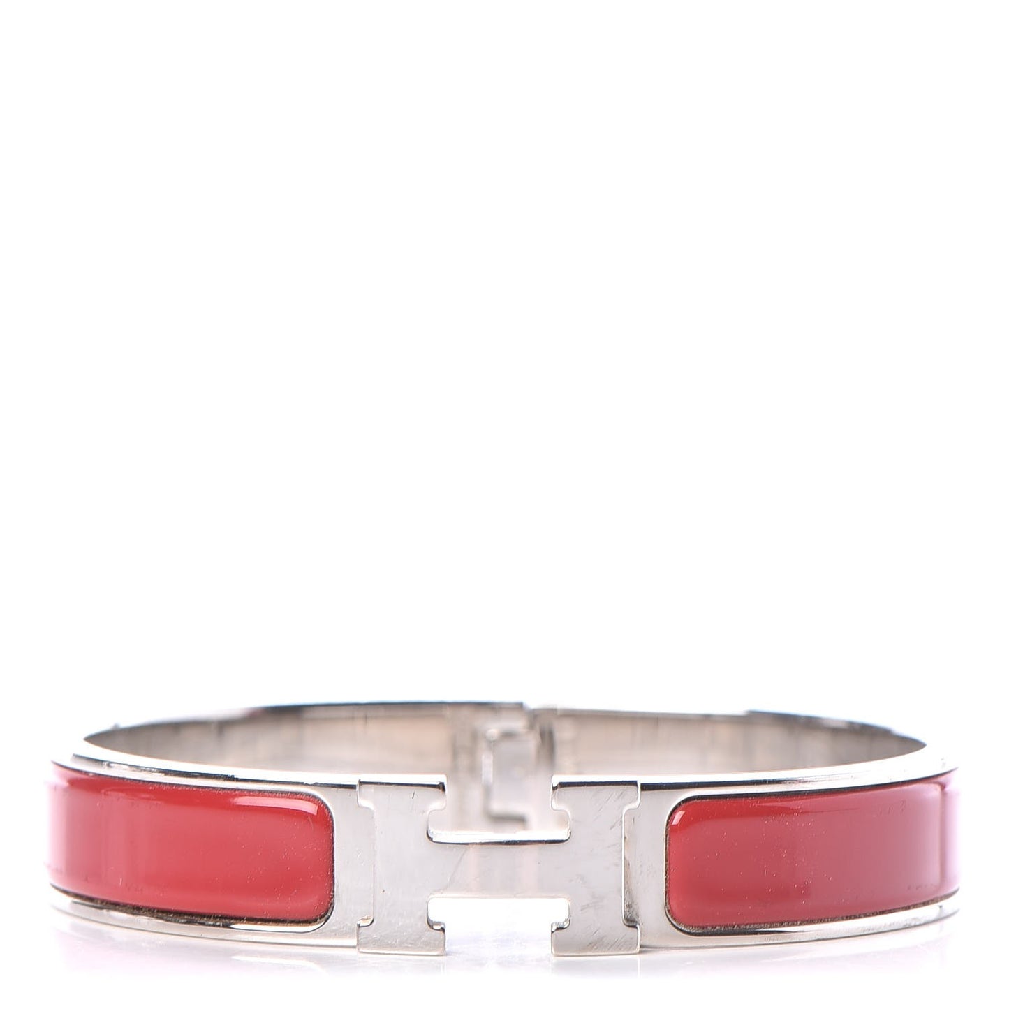 Enamel Narrow Clic Clac H Bracelet GM Red
