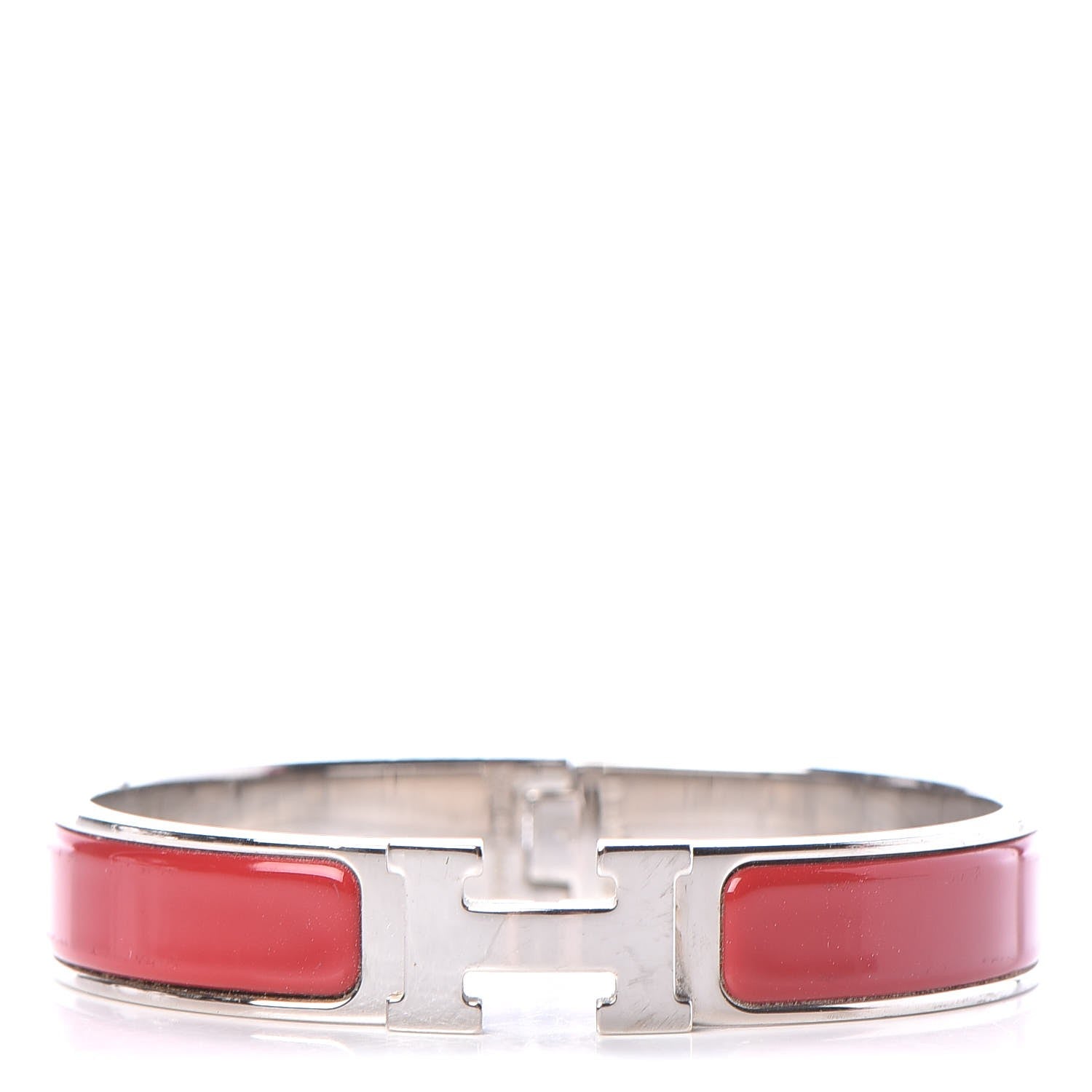 Hermes Enamel Narrow Clic Clac H Bracelet GM Red 1 of 6
