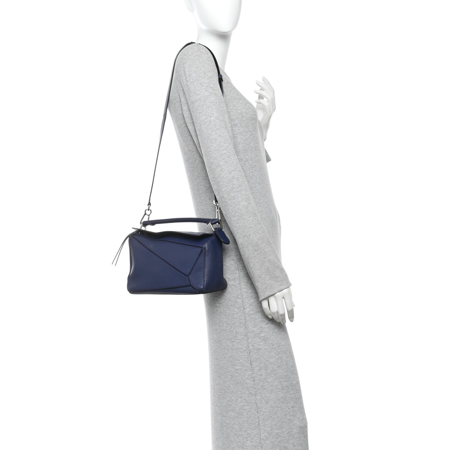Calfskin Small Puzzle Bag Marine