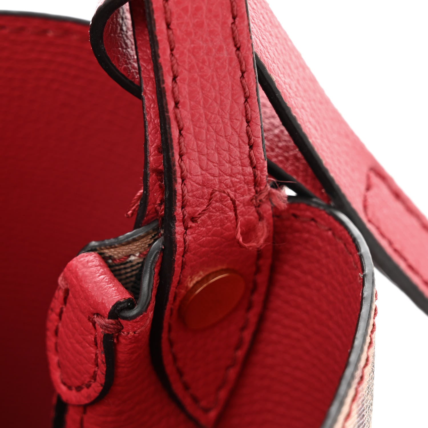 Burberry Haymarket Check Colours Small Lorne Bucket Crossbody Pink 13 of 15
