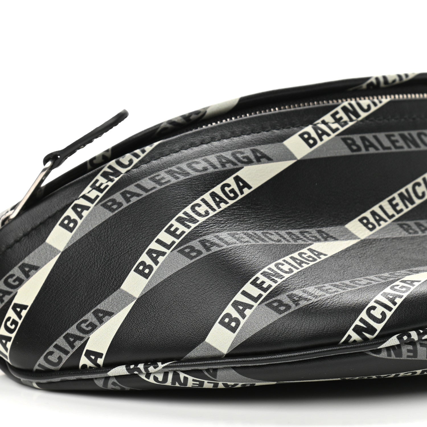 Balenciaga Calfskin Losange Monogram XS Souvenir Belt Bag Black Grey 11 of 12