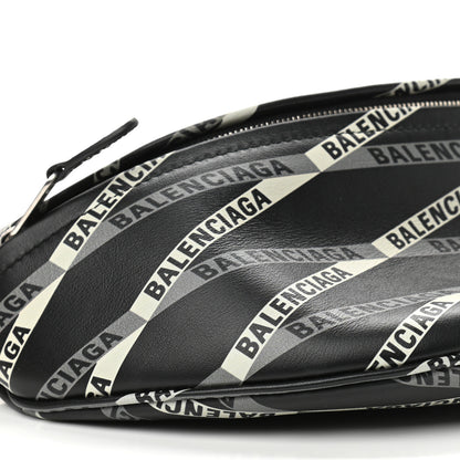 Balenciaga Calfskin Losange Monogram XS Souvenir Belt Bag Black Grey 11 of 12
