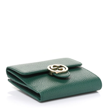 Gucci Dollar Calfskin Interlocking G French Wallet Emerald 4 of 9