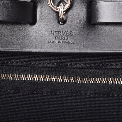 Hermes Military Toile Vache Hunter Herbag Zip PM 31 Black 7 of 12