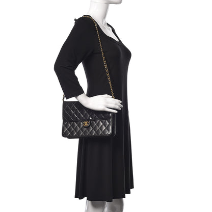 Chanel Lambskin Quilted Medium Single Flap Black 2 of 13